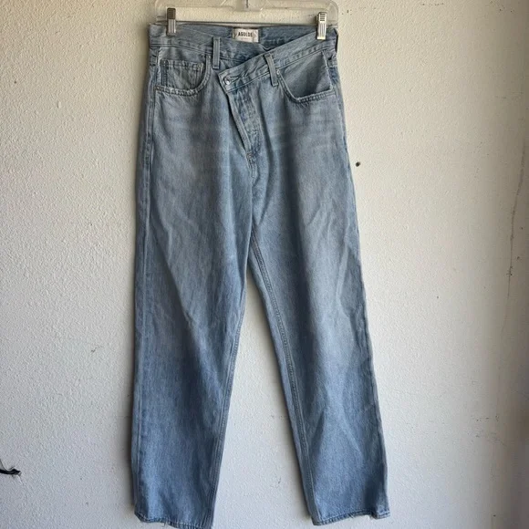 AGOLDE Criss Cross Light Blue Denim Jeans